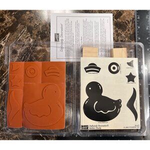 UNMOUNTED Definitely Decorative Rubber Ducky by Stampin Up Set of 6